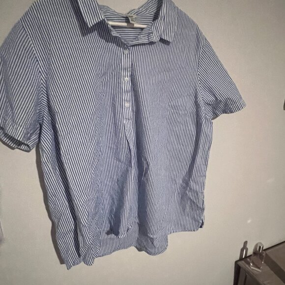 LL Bean 2x striped blouse - Picture 2 of 8